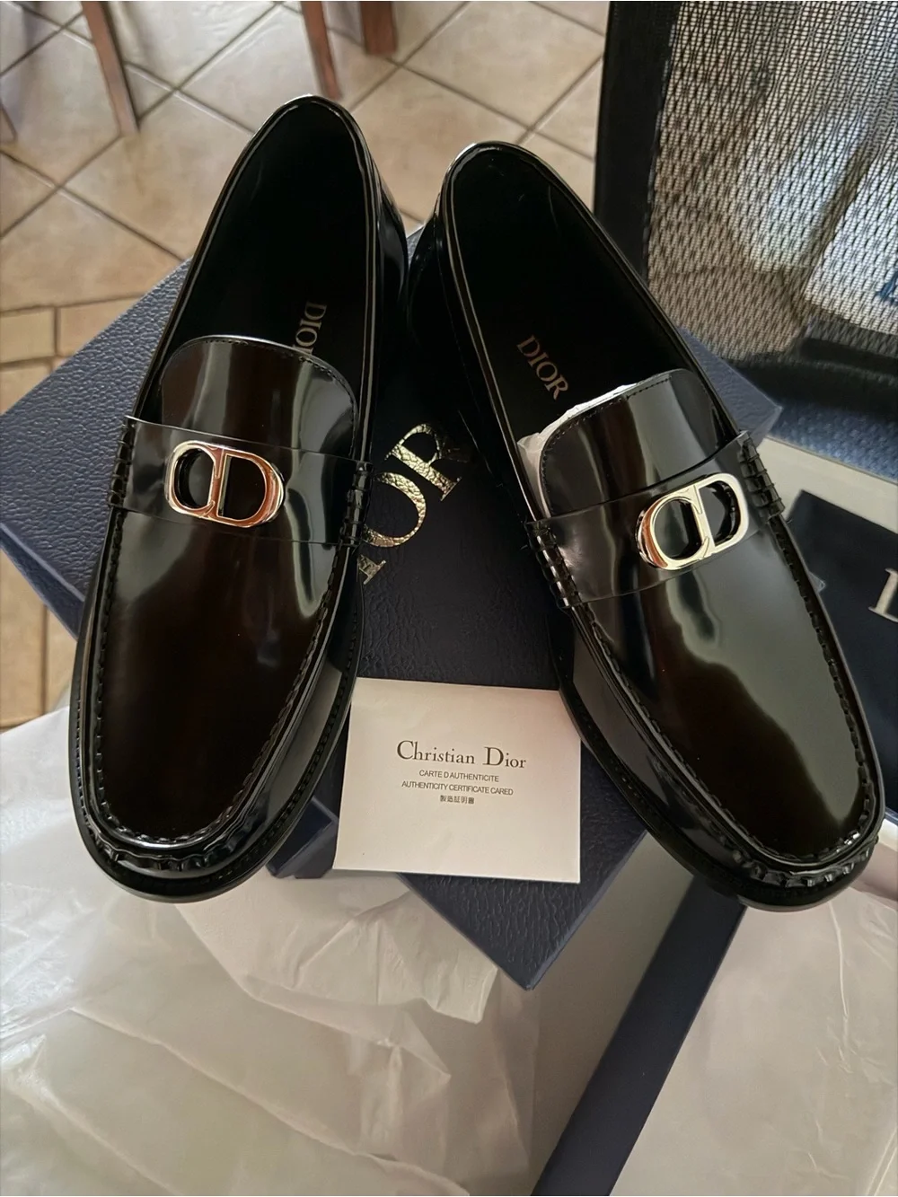 Dior Black Branded Dust Bag and Box Set